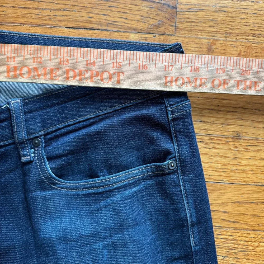 UNIQLO Men Jeans Dark Wash Slim Fit Cotton‎ Blend Size 35x34